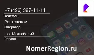 Кто звонил с 4963871111 - регион и оператор